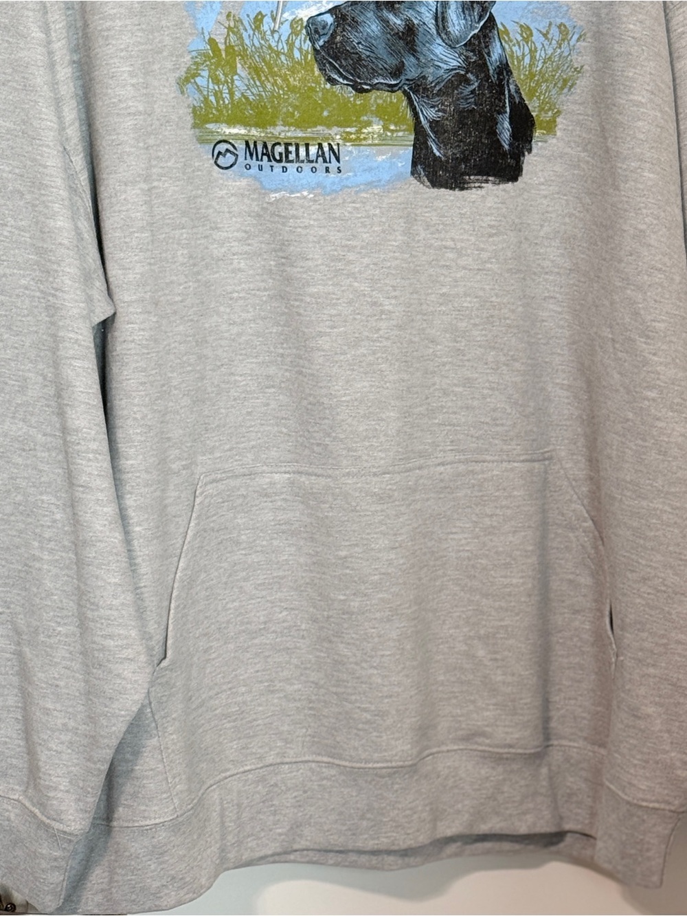 π Magellan Outdoors Black Lab Hunting Hoodie Gray 2XL Pullover - Picture 13 of 16